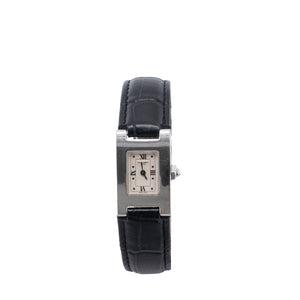 CHAUMET - Montre Style rectangulaire Chaumet en cuir effet crocodile
