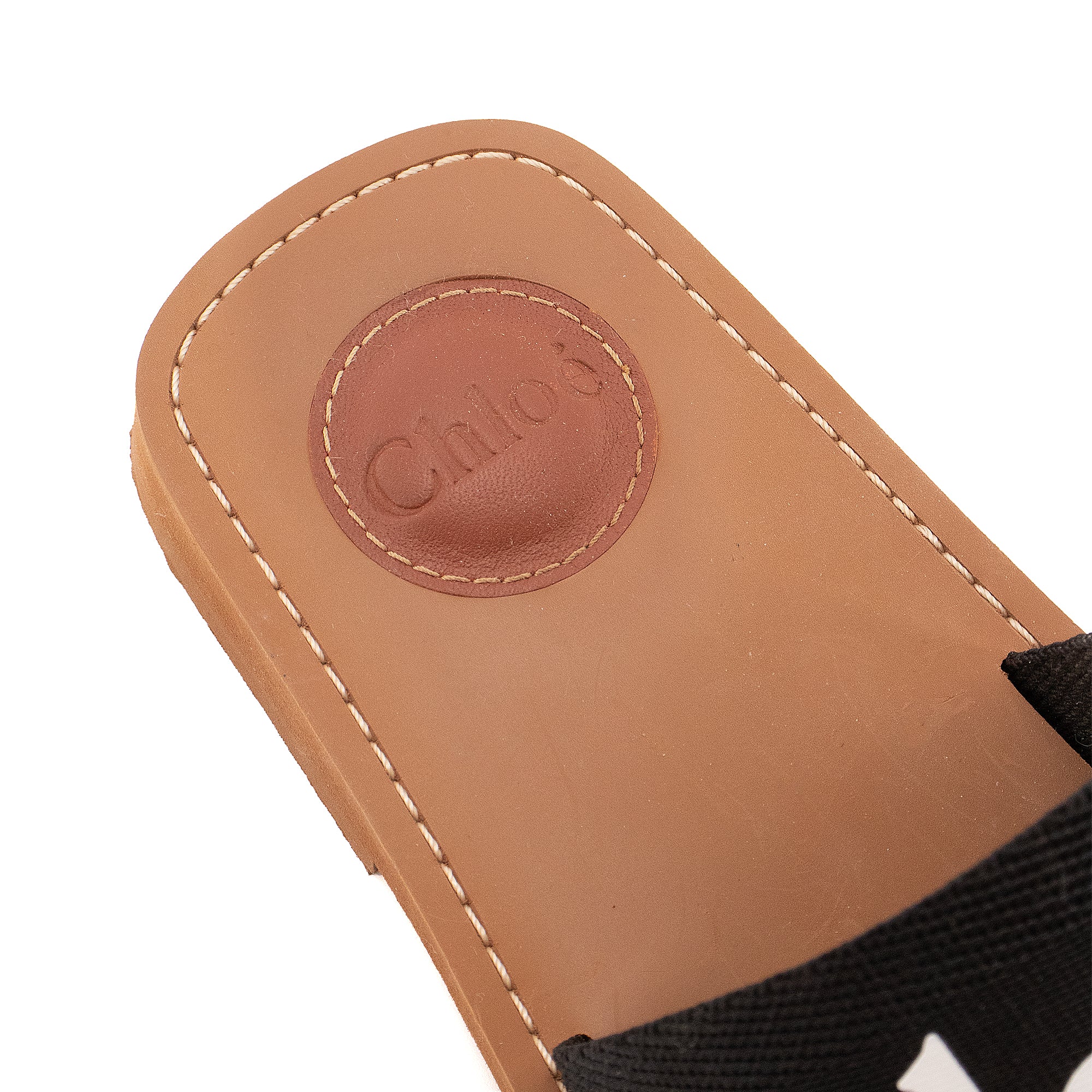 CHLOÉ - Sandales Woody Chloé en toile noire (T36)
