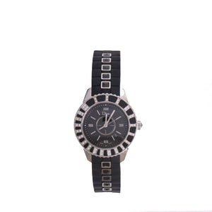 DIOR - Montre Christal Dior en acier et diamants