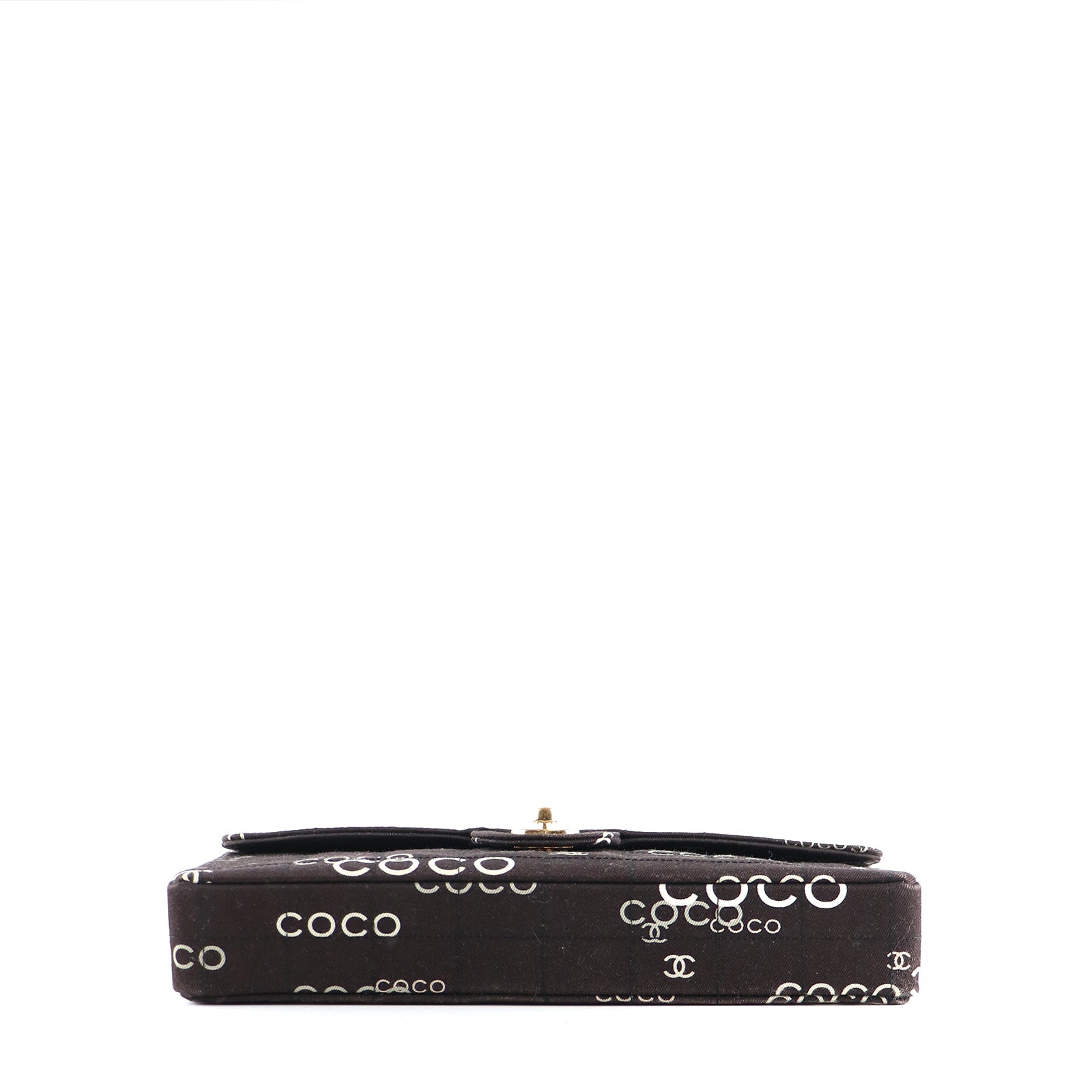 CHANEL - Sac à main East-West en coton noir