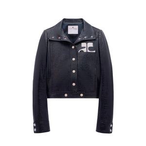 COURRÈGES - Courrèges Reissue Jacket in Navy Blue Vinyl (Size 50)