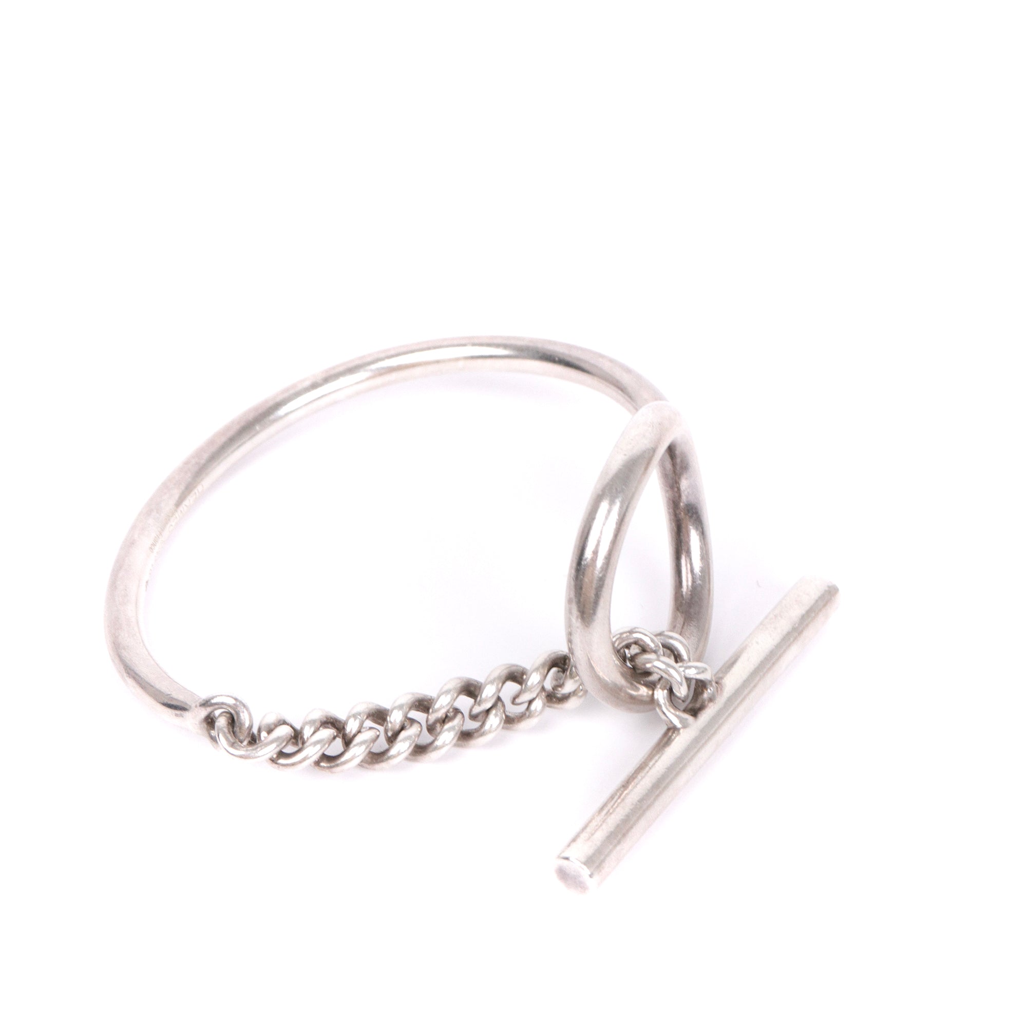 HERMÈS - Bracelet Croisette Hermès en argent