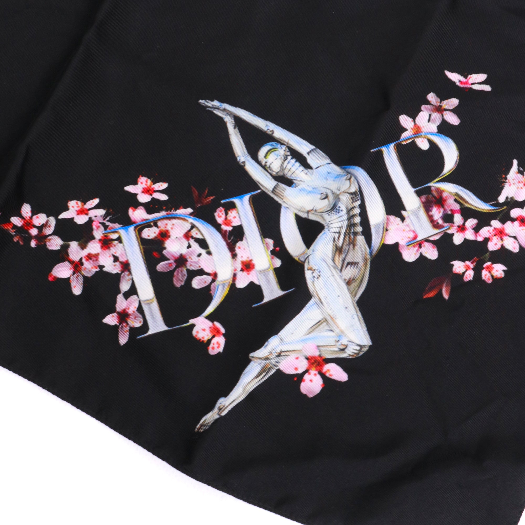 DIOR - Carré 55 Dior x Sorayama en soie noir