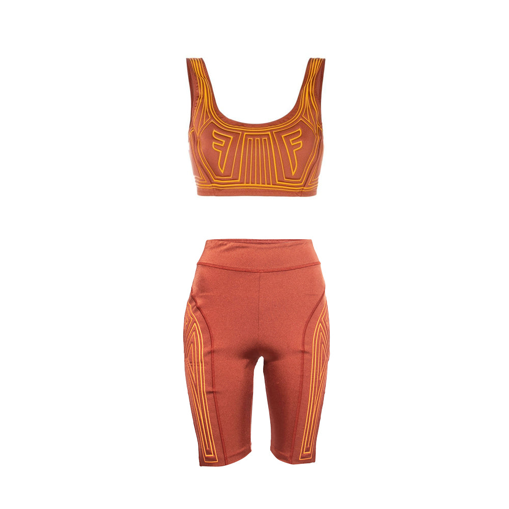 FENDI - Ensemble de sport en lycra orange (T44)