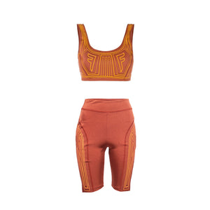 FENDI - Ensemble de sport en lycra orange (T44)