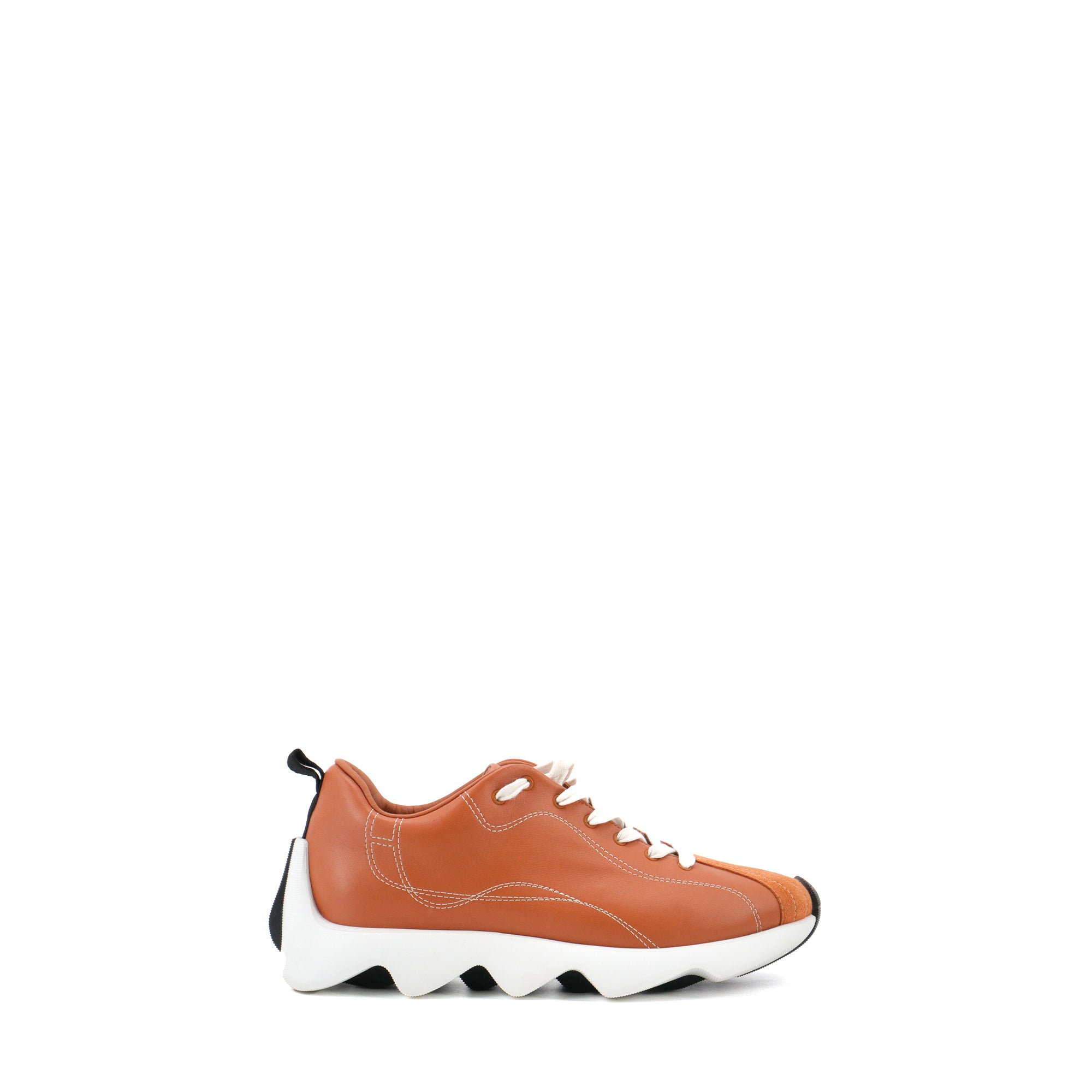 HERMÈS - Sneakers Envol Hermès en cuir marron (T39)