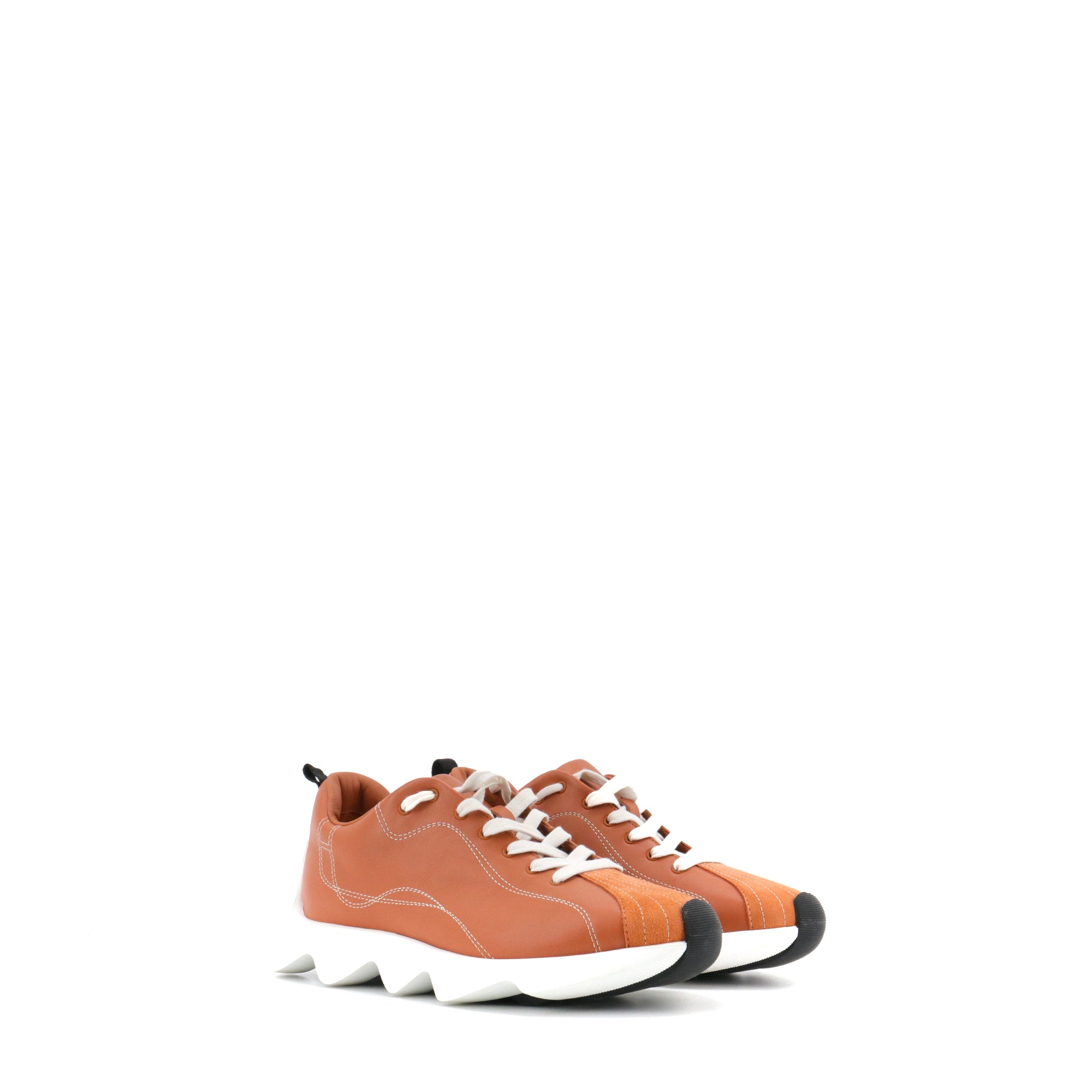 HERMÈS - Sneakers Envol Hermès en cuir marron (T39)