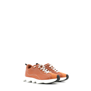 HERMÈS - Sneakers Envol Hermès en cuir marron (T39)