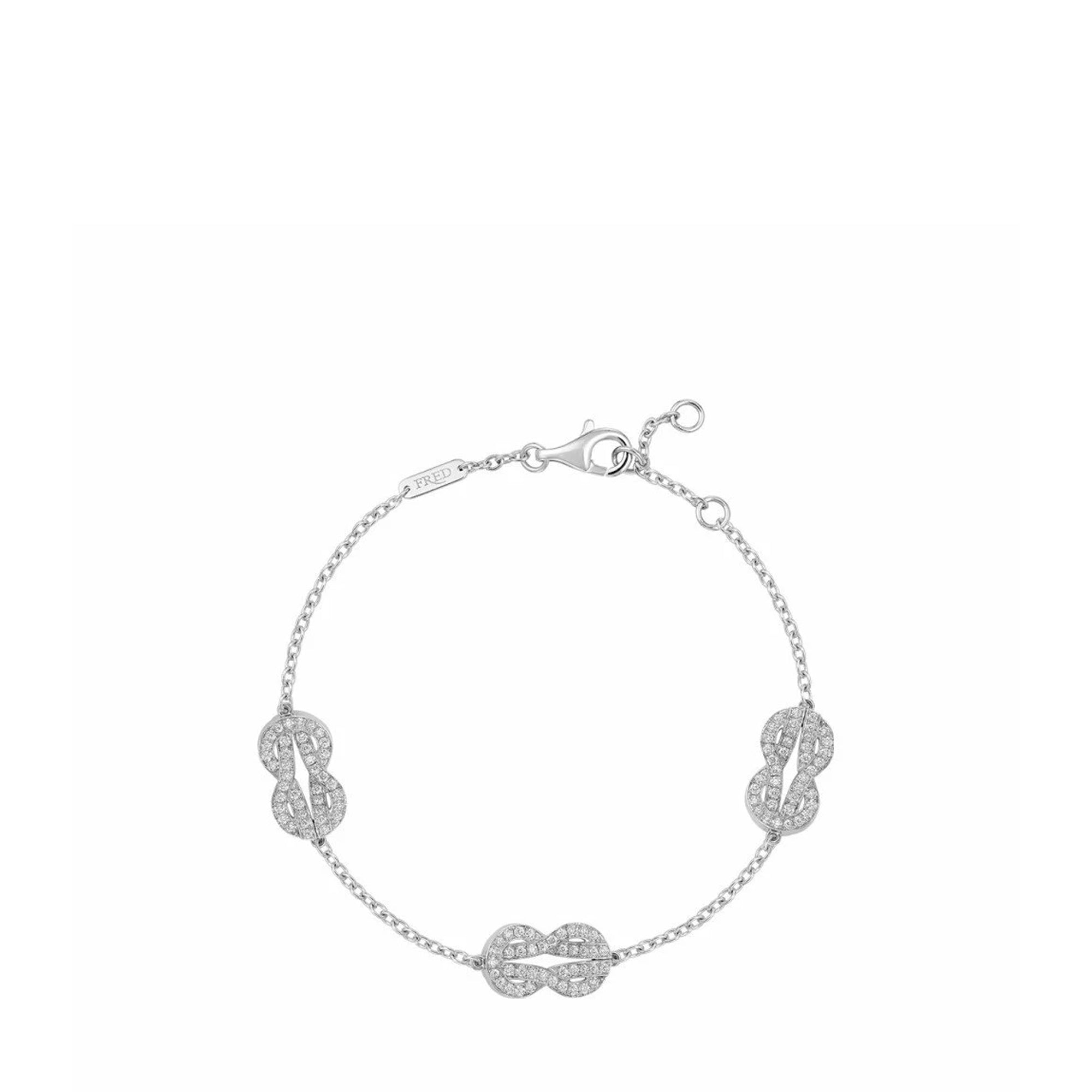 FRED - Bracelet Chance Infinie Fred en or blanc orné de diamants