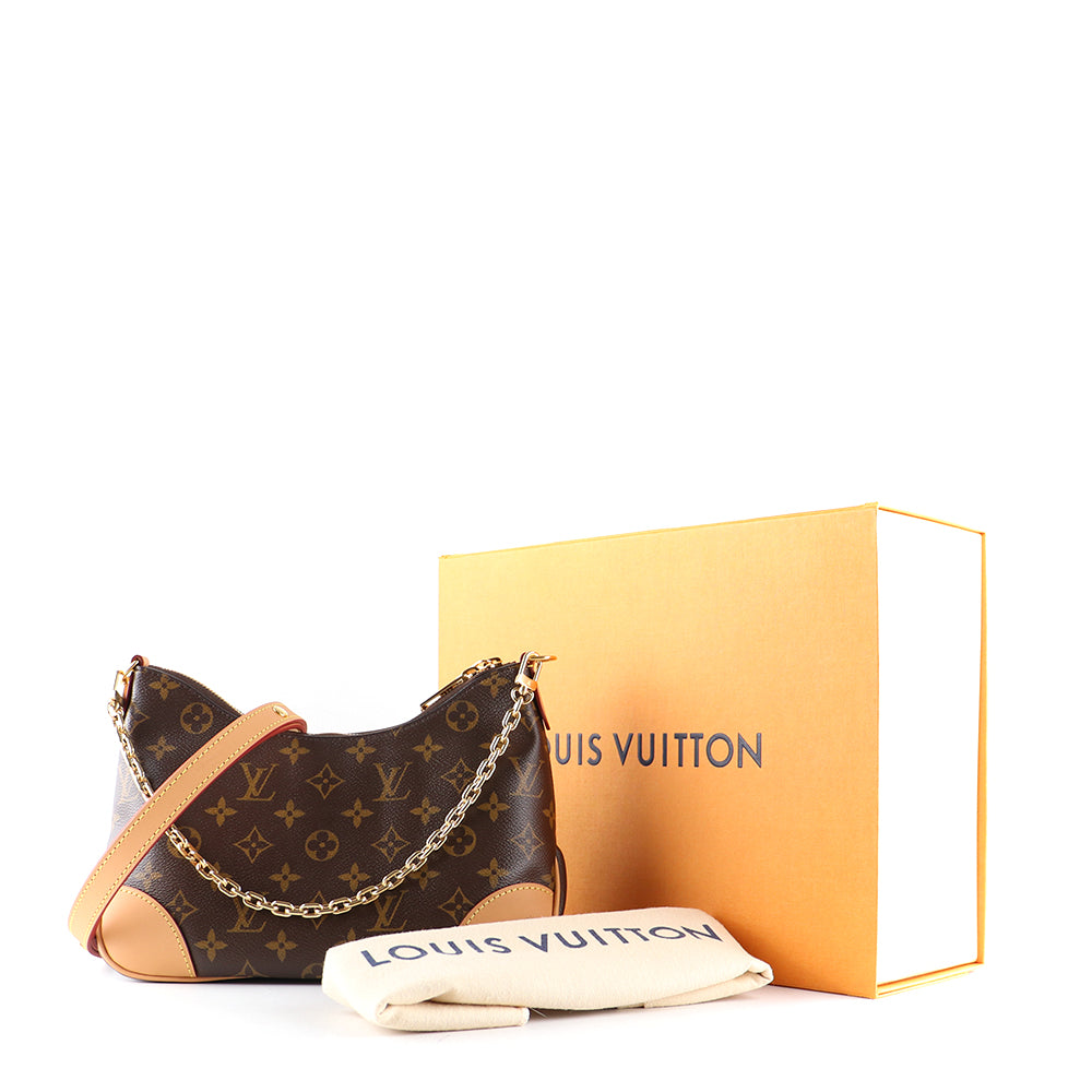 LOUIS VUITTON - Sac à bandoulière Boulogne en toile monogrammée marron