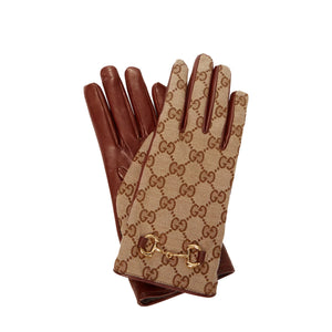SAINT LAURENT - Purple leather gloves (M)