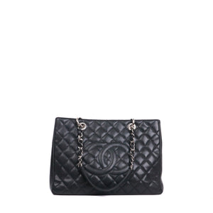 CHANEL - Deauville tote bag in navy blue canvas