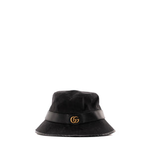 GUCCI - Chapeau Fedora Gucci en toile GG noire (L)