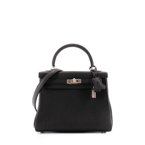 HERMÈS - Sac à main Kelly 25 Hermès en cuir togo noir