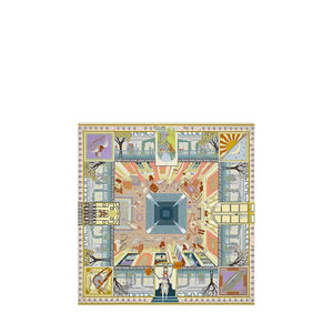 HERMÈS - Carré 90 Hermès Objects of Curiosity in multicolored silk