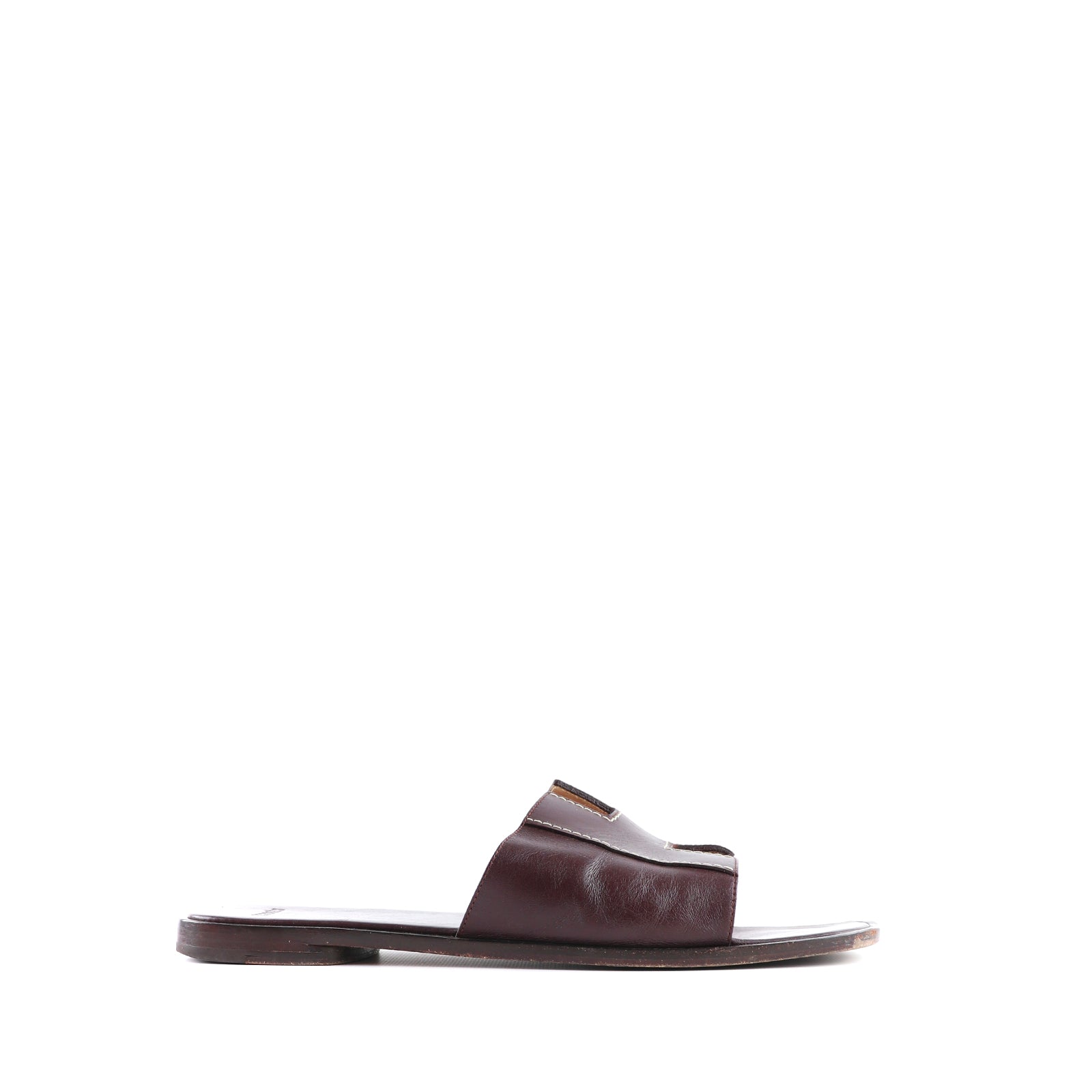 HERMÈS - Vintage Izmir sandals in burgundy leather (T41)