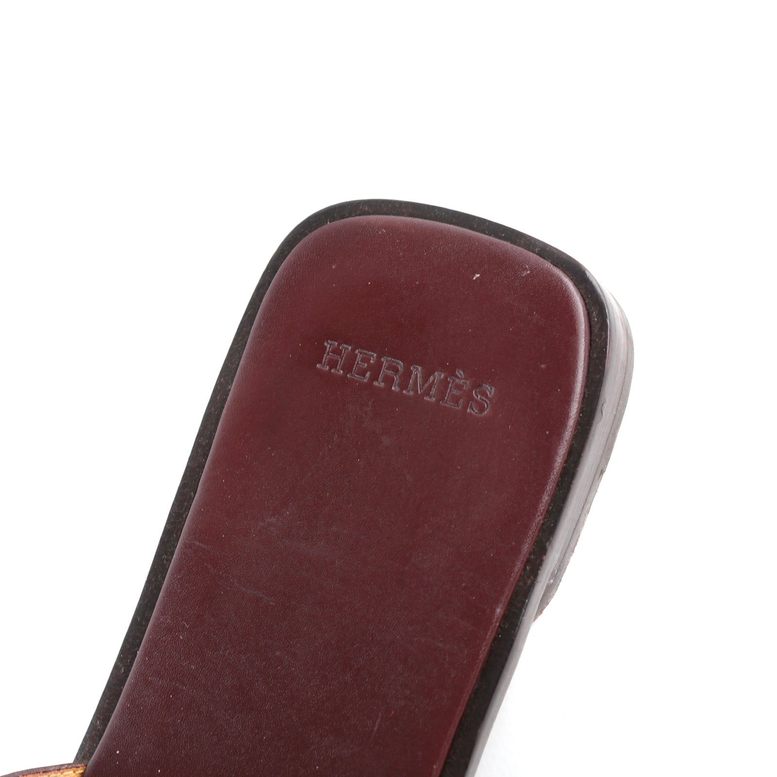 HERMÈS - Vintage Izmir sandals in burgundy leather (T41)