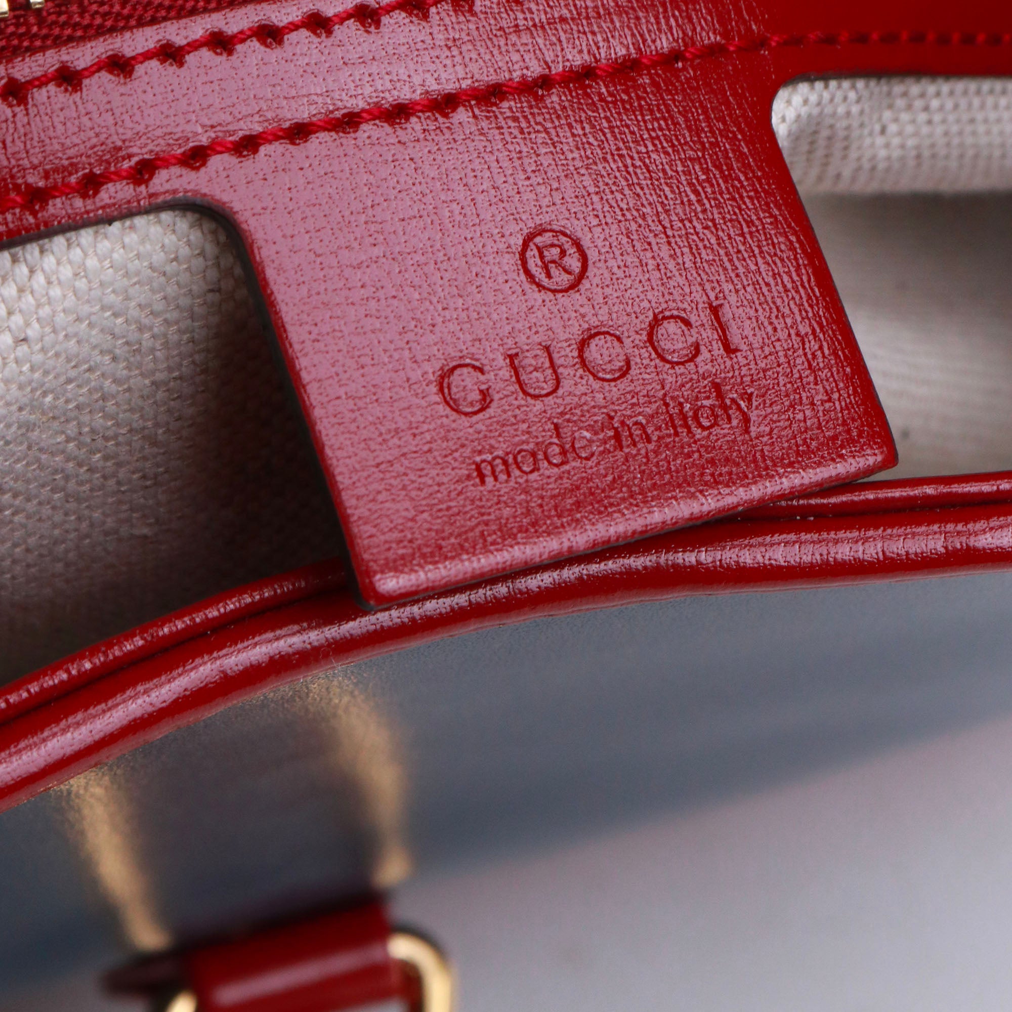 GUCCI - Small Gucci Jackie 1961 shoulder bag in denim and brown grained leather