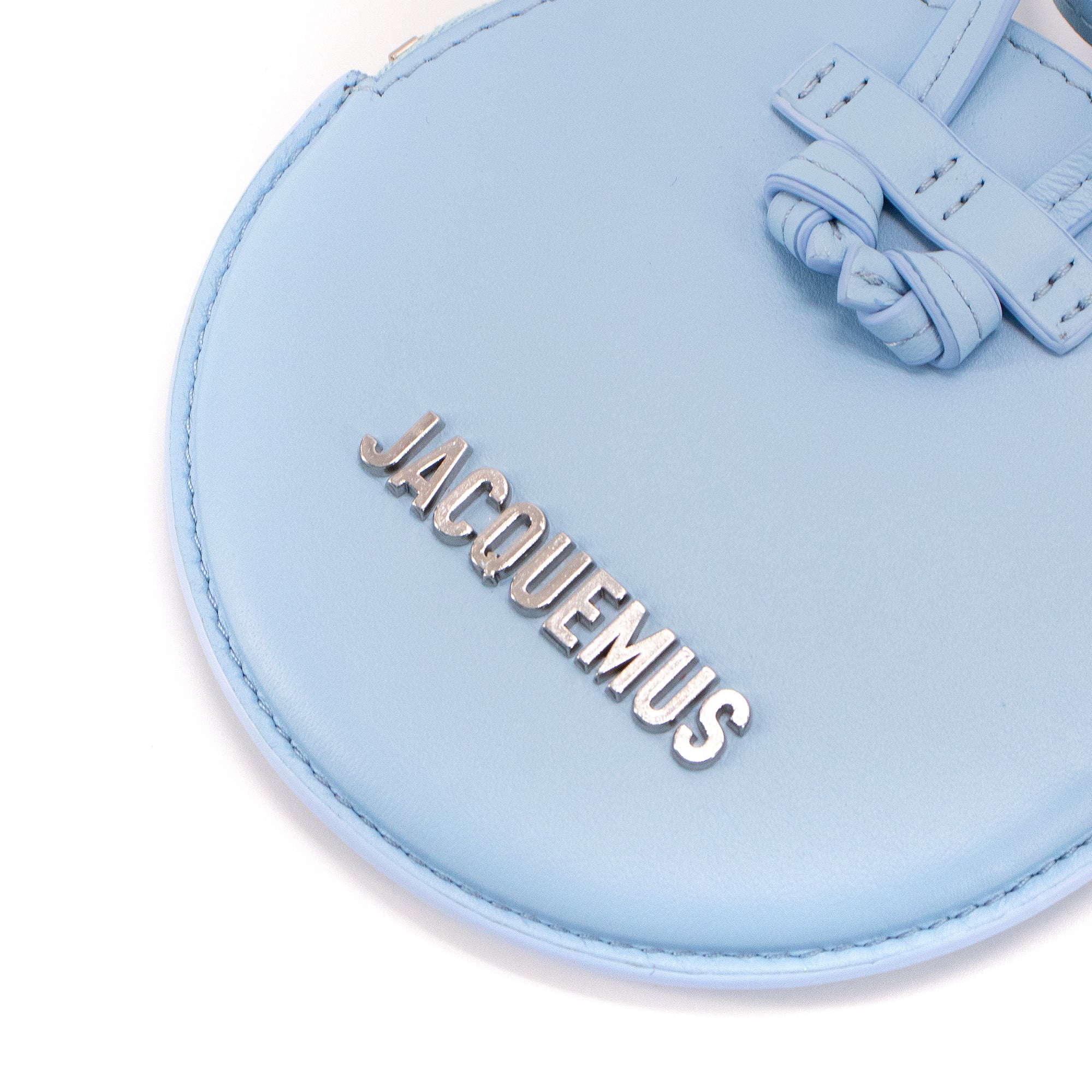 JACQUEMUS - Porte monnaie Le Pitchou Jacquemus en cuir lisse bleu