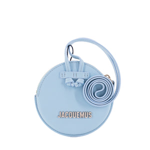 JACQUEMUS - Porte monnaie Le Pitchou Jacquemus en cuir lisse bleu