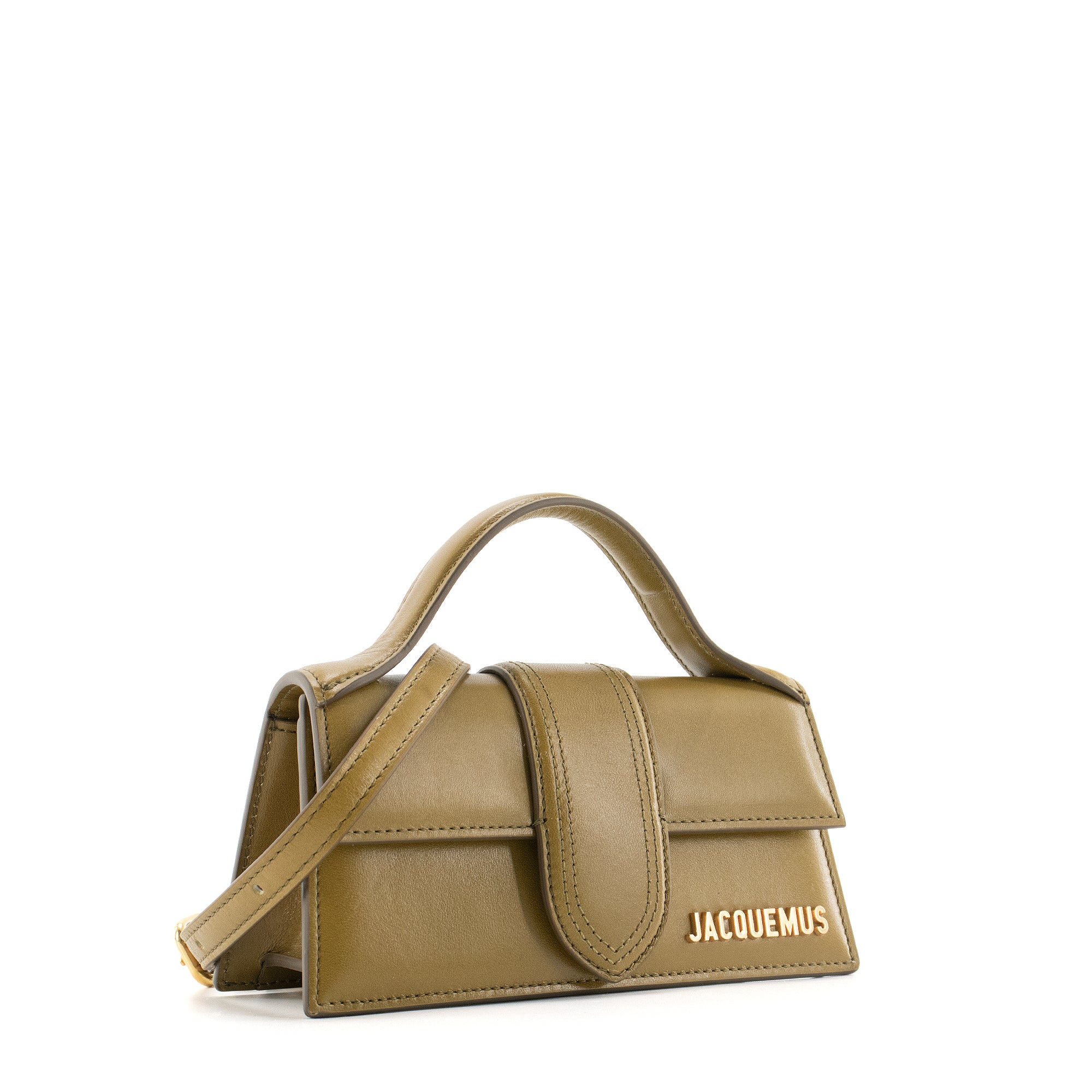 JACQUEMUS - Jacquemus Bambino shoulder bag in green leather