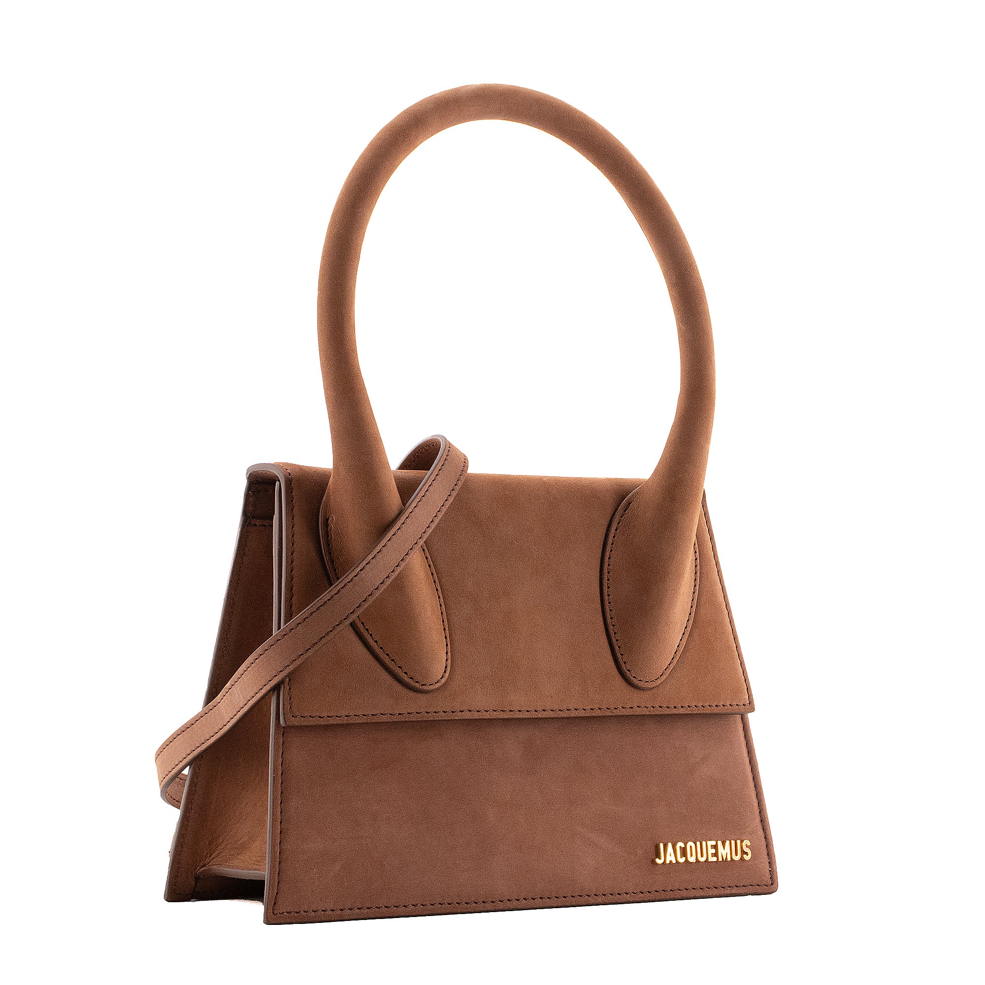 JACQUEMUS - Sac à bandoulière Grand Chiquito Jacquemus en suède marron