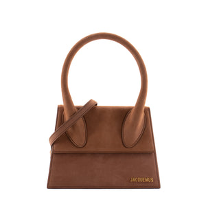 JACQUEMUS - Sac à bandoulière Grand Chiquito Jacquemus en suède marron