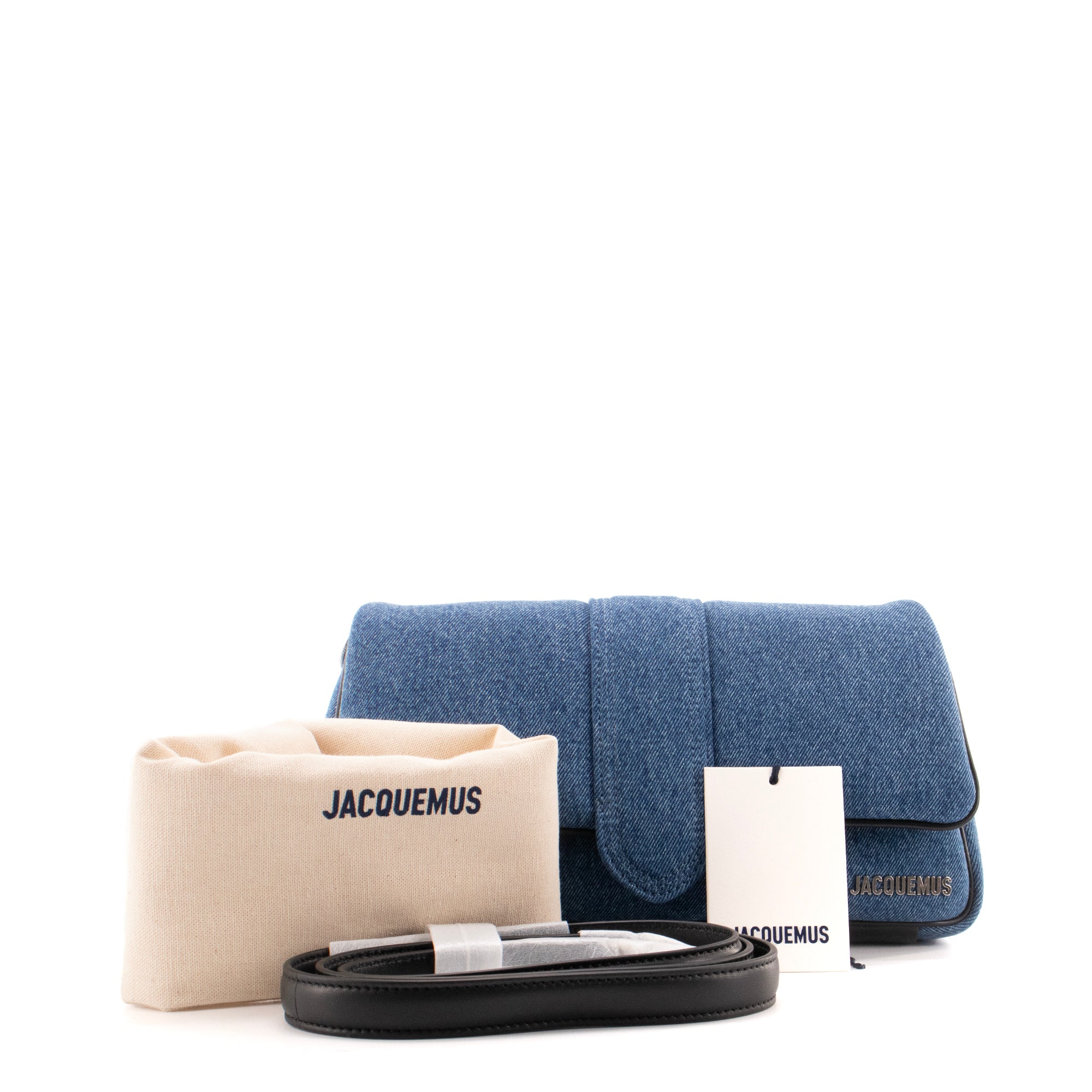 JACQUEMUS - Jacquemus Le Bambimou shoulder bag in blue denim