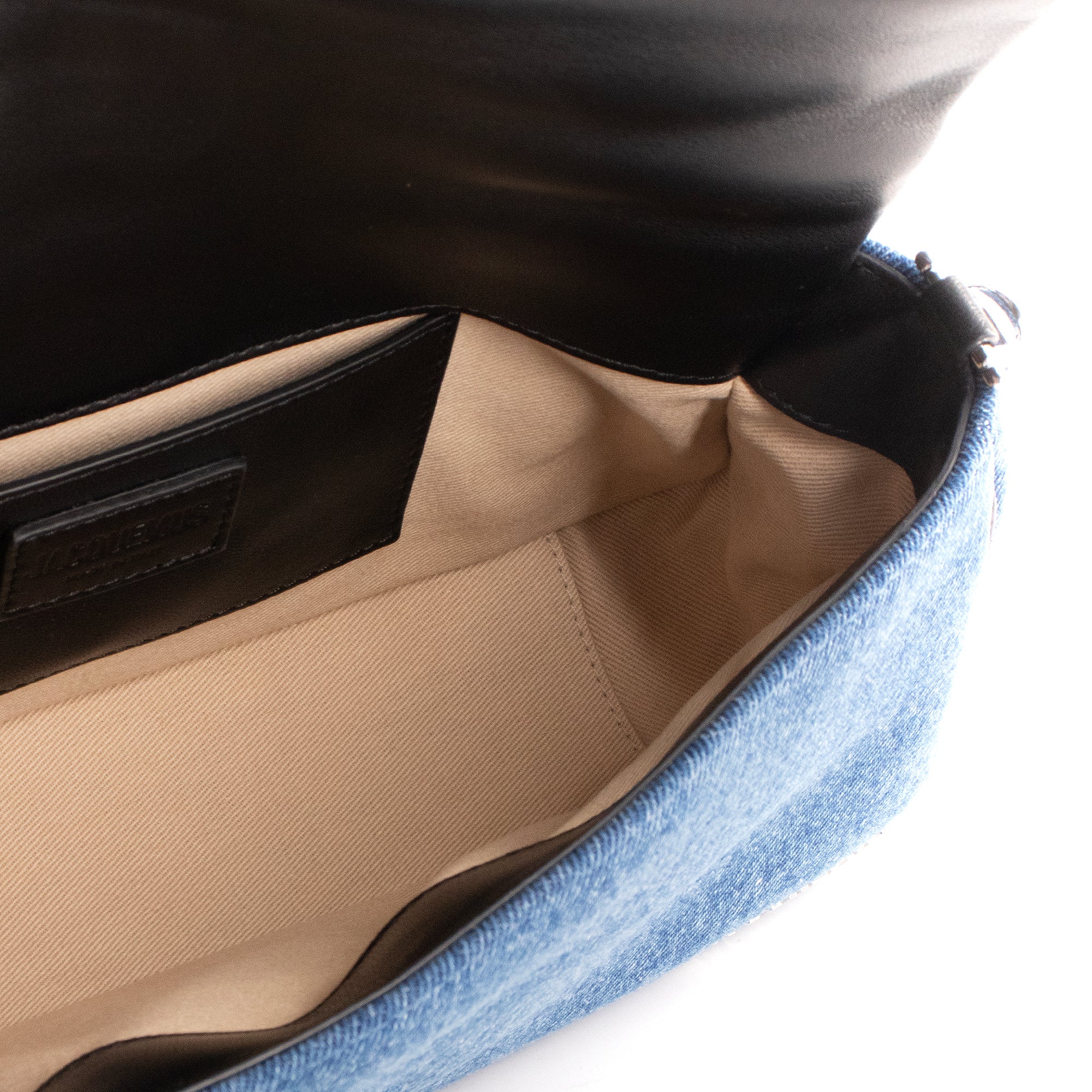 JACQUEMUS - Jacquemus Le Bambimou shoulder bag in blue denim