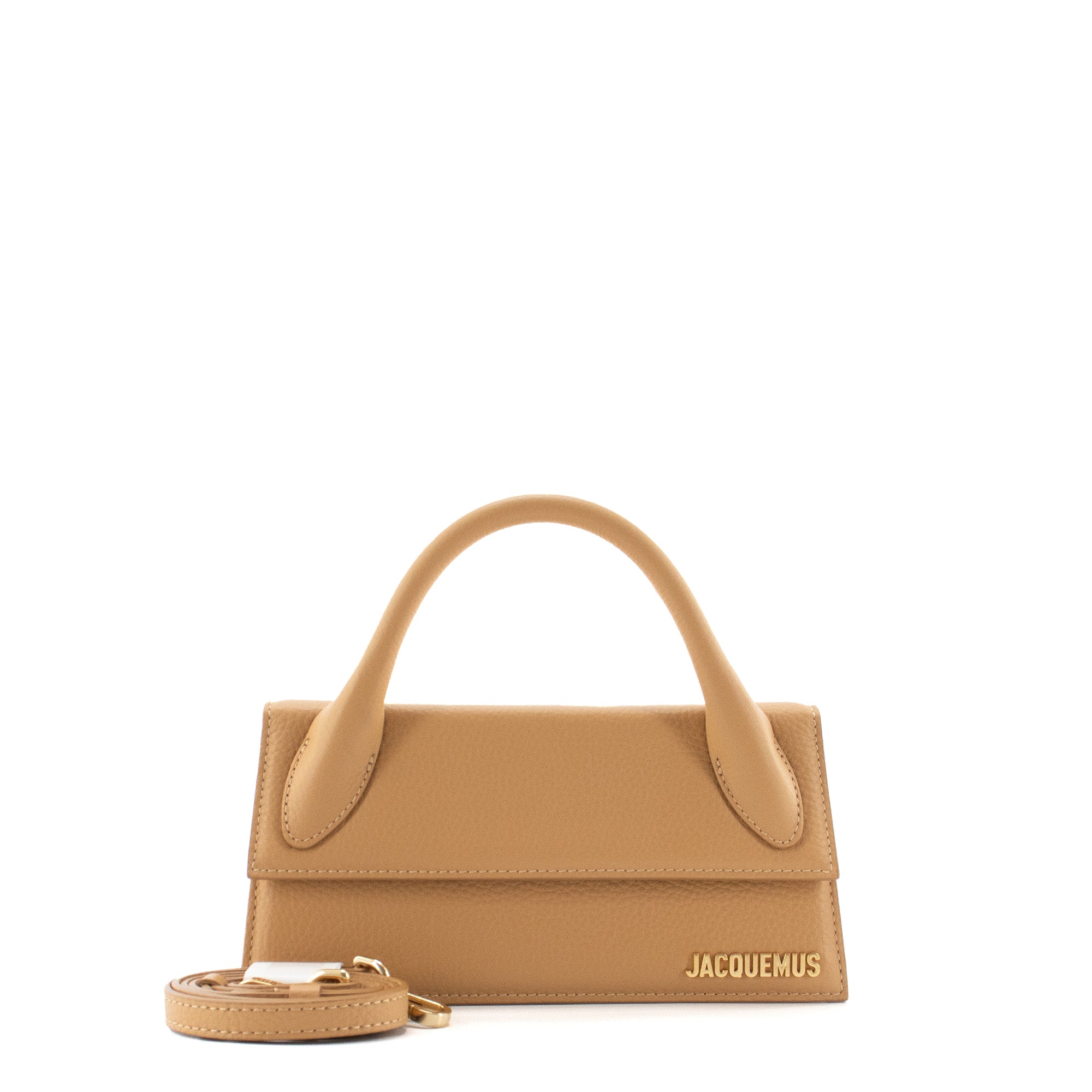 JACQUEMUS - Sac à bandoulière Le Chiquito Long Jacquemus en cuir grainé beige