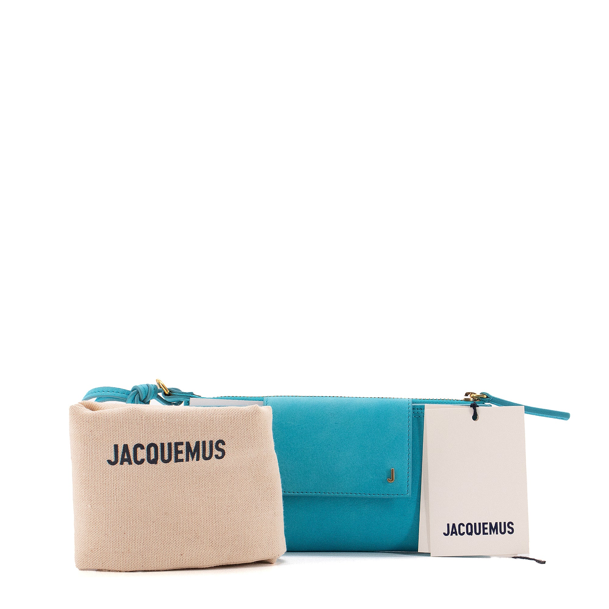 JACQUEMUS - Jacquemus Le Pichoto shoulder bag in turquoise nubuck