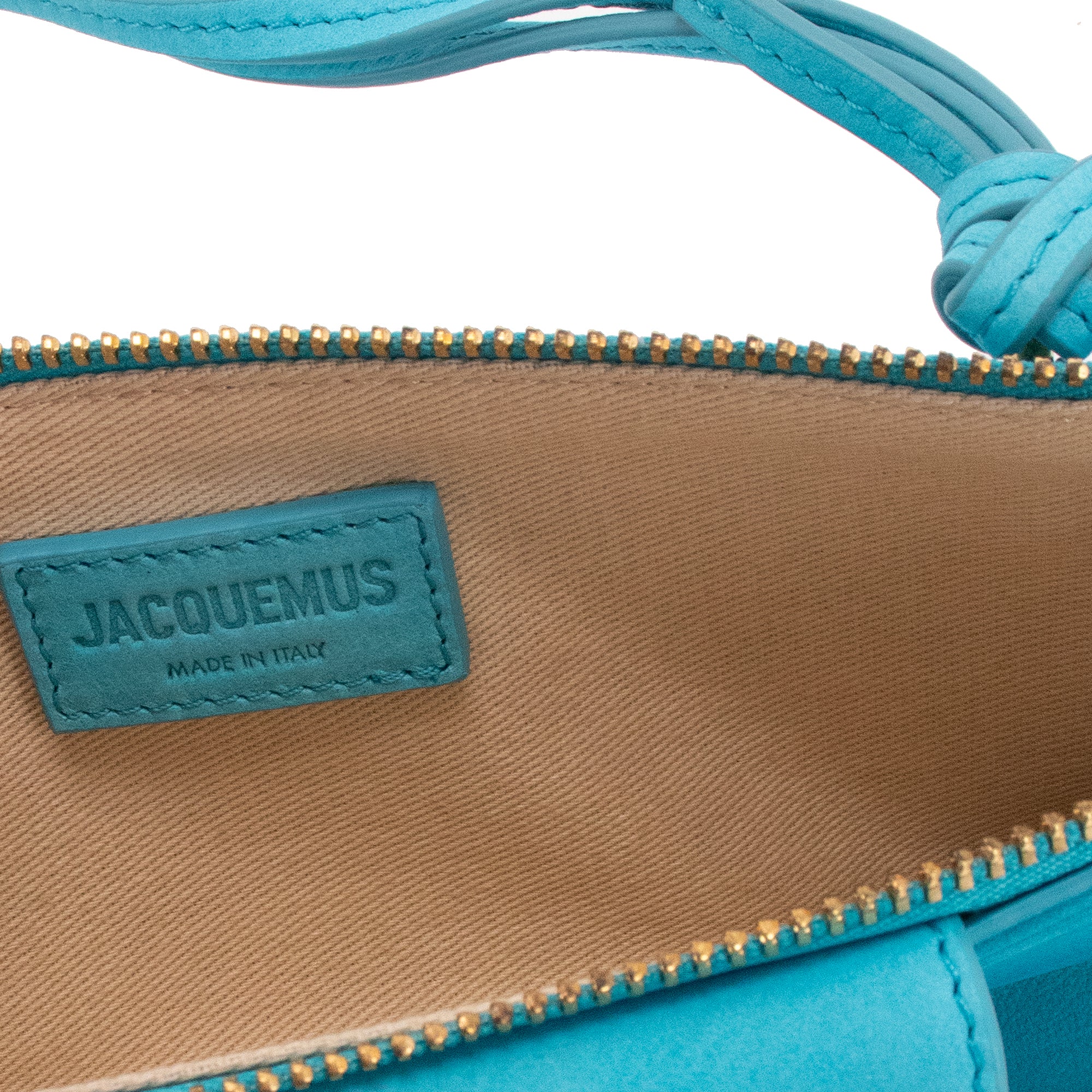 JACQUEMUS - Jacquemus Le Pichoto shoulder bag in turquoise nubuck