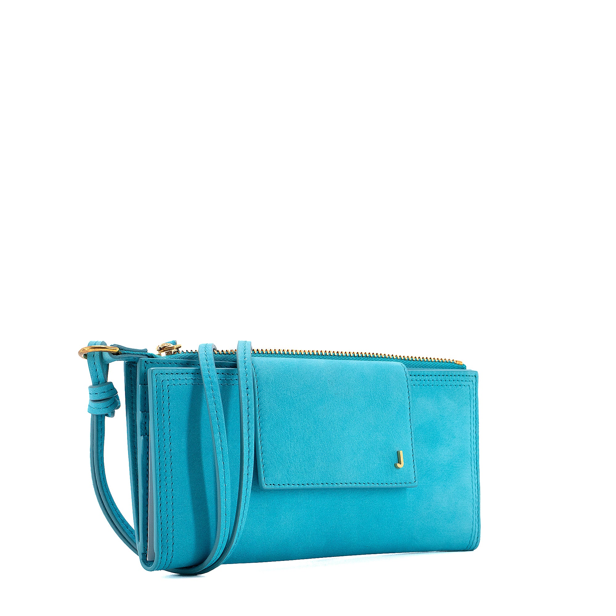 JACQUEMUS - Jacquemus Le Pichoto shoulder bag in turquoise nubuck
