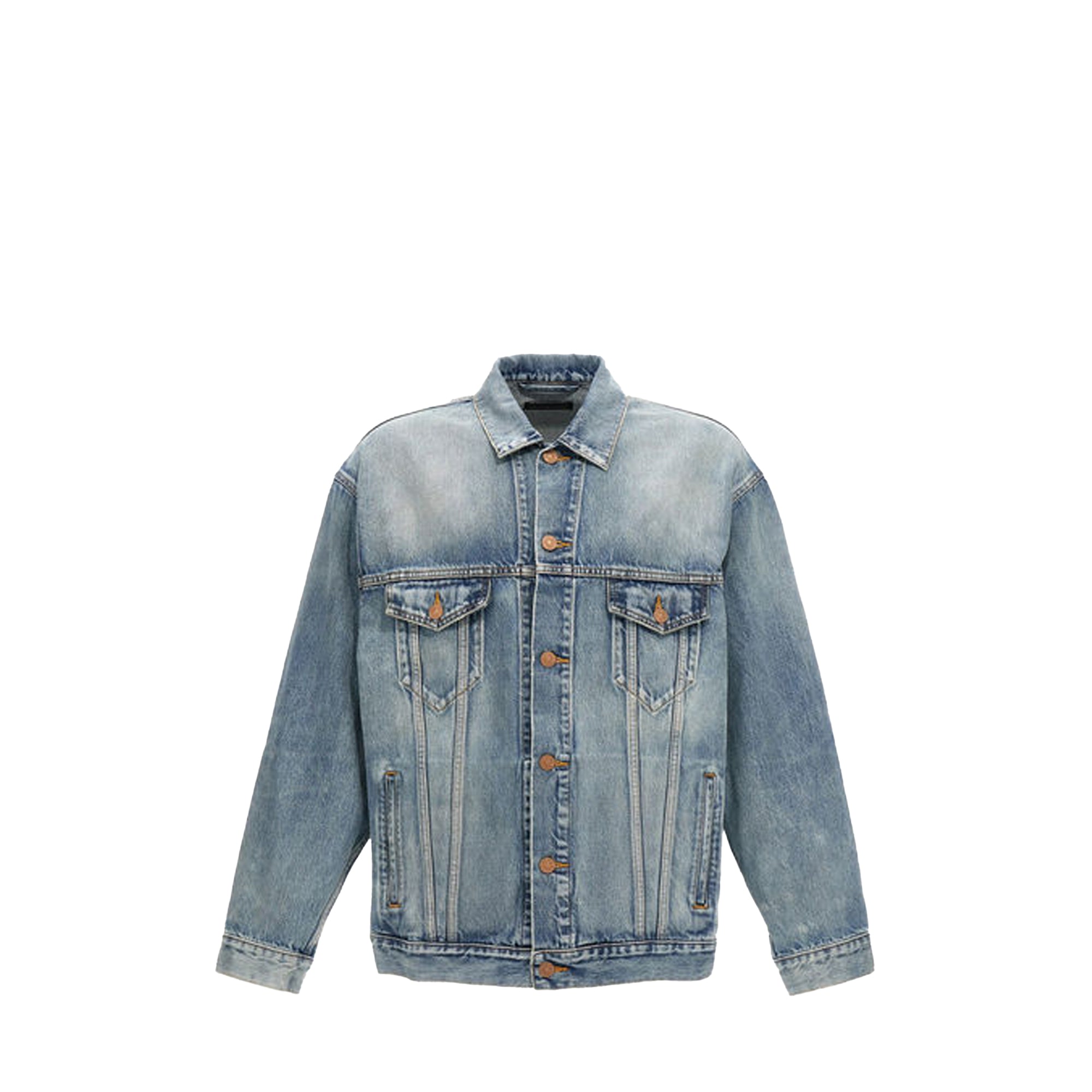 BALENCIAGA - Balenciaga Graffiti denim jacket with neon logo (XS)