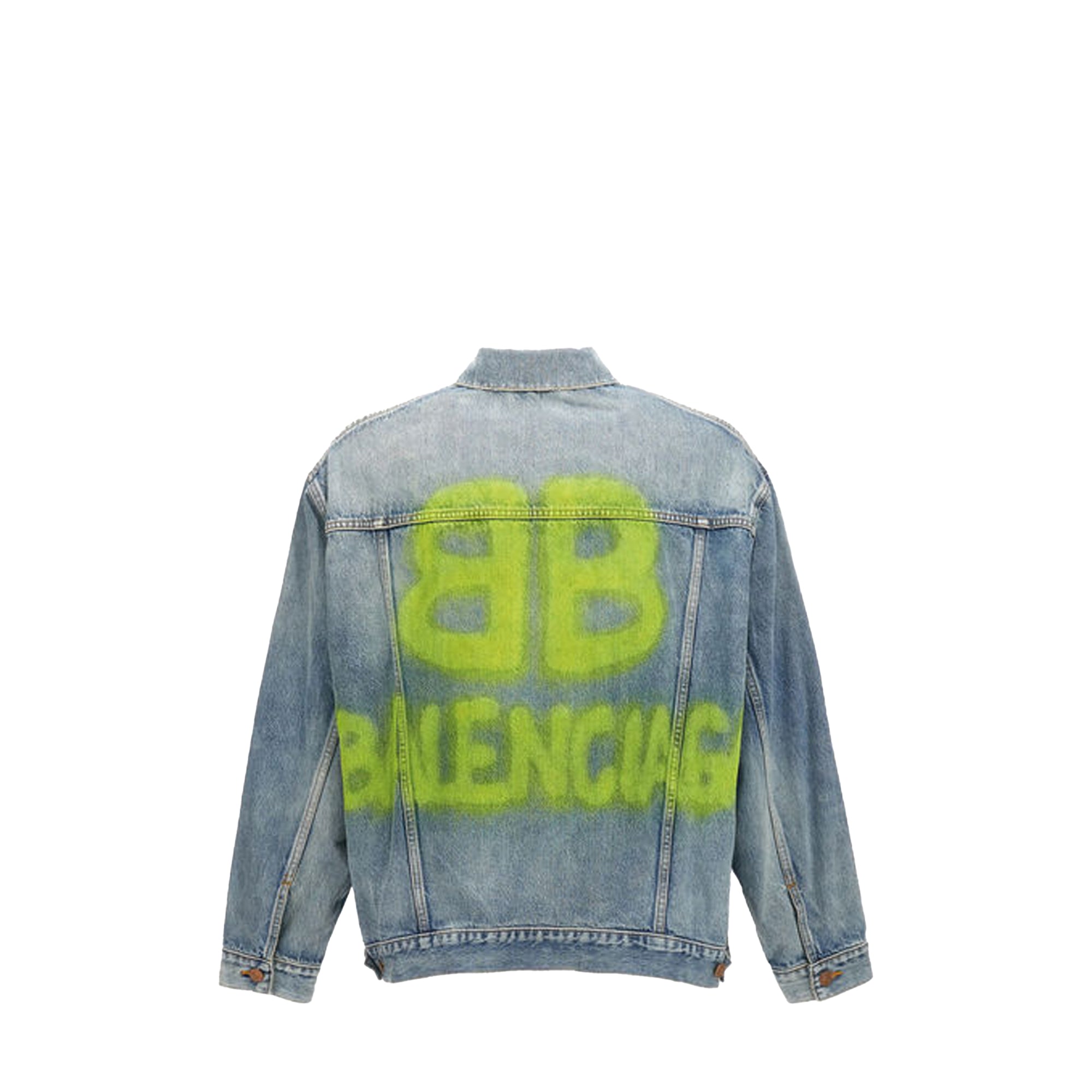 BALENCIAGA - Balenciaga Graffiti denim jacket with neon logo (XS)