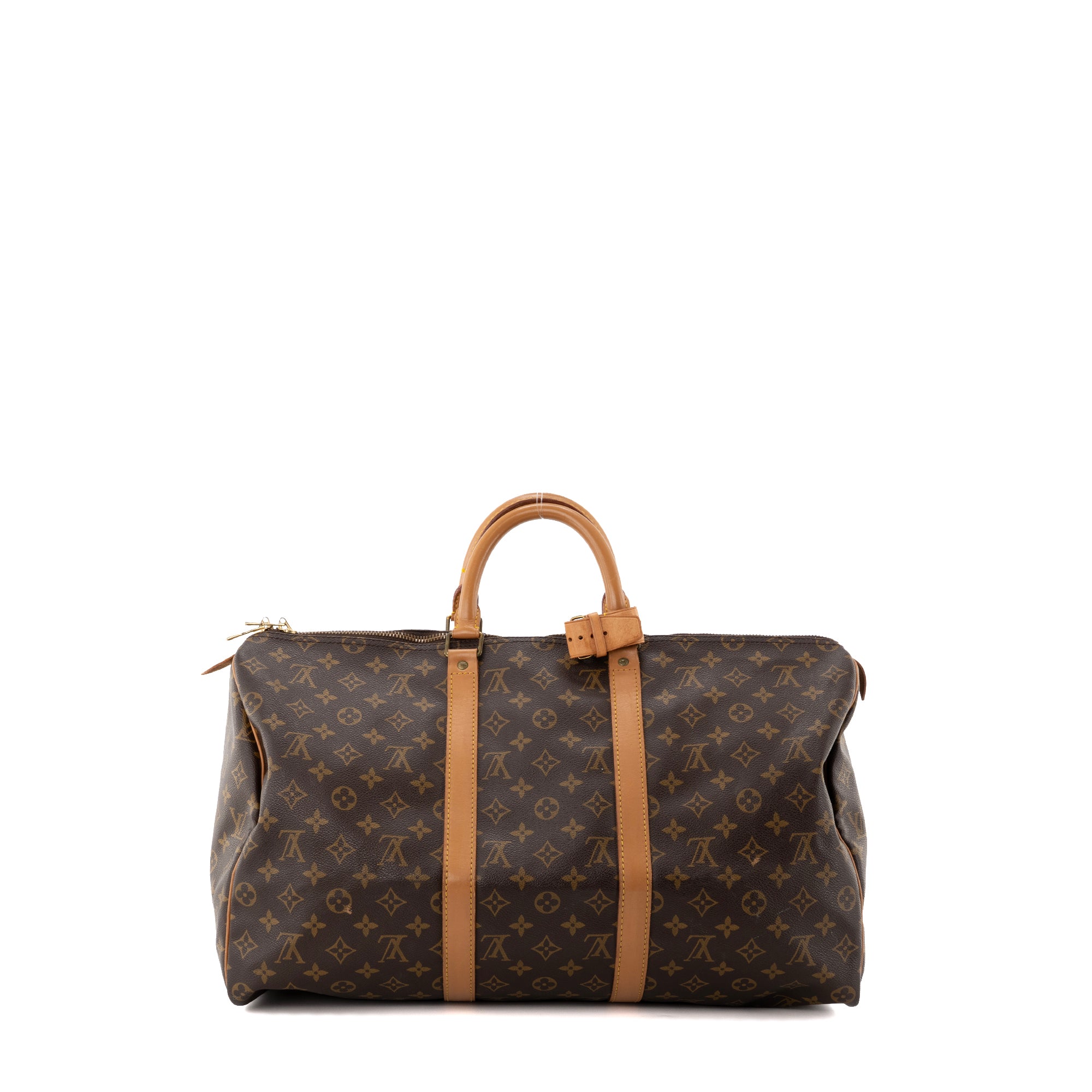 LOUIS VUITTON - Sac de voyage Keepall 50 Louis Vuitton en toile enduite monogrammée vintage