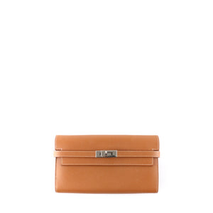 HERMÈS - Kelly wallet in gold epsom leather