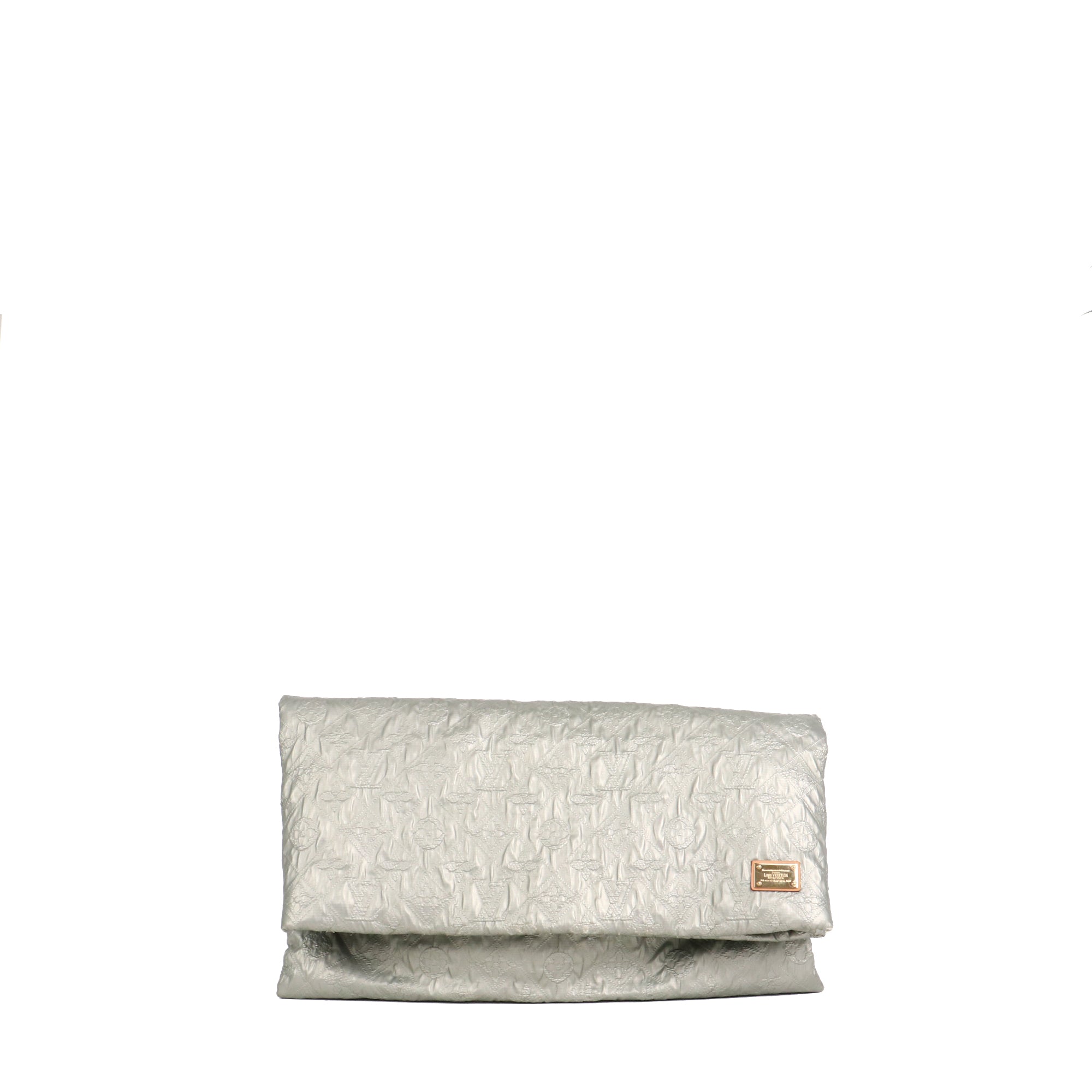 LOUIS VUITTON - Pochette Limelight Louis Vuitton Édition Limitée en soie monogrammée argenté