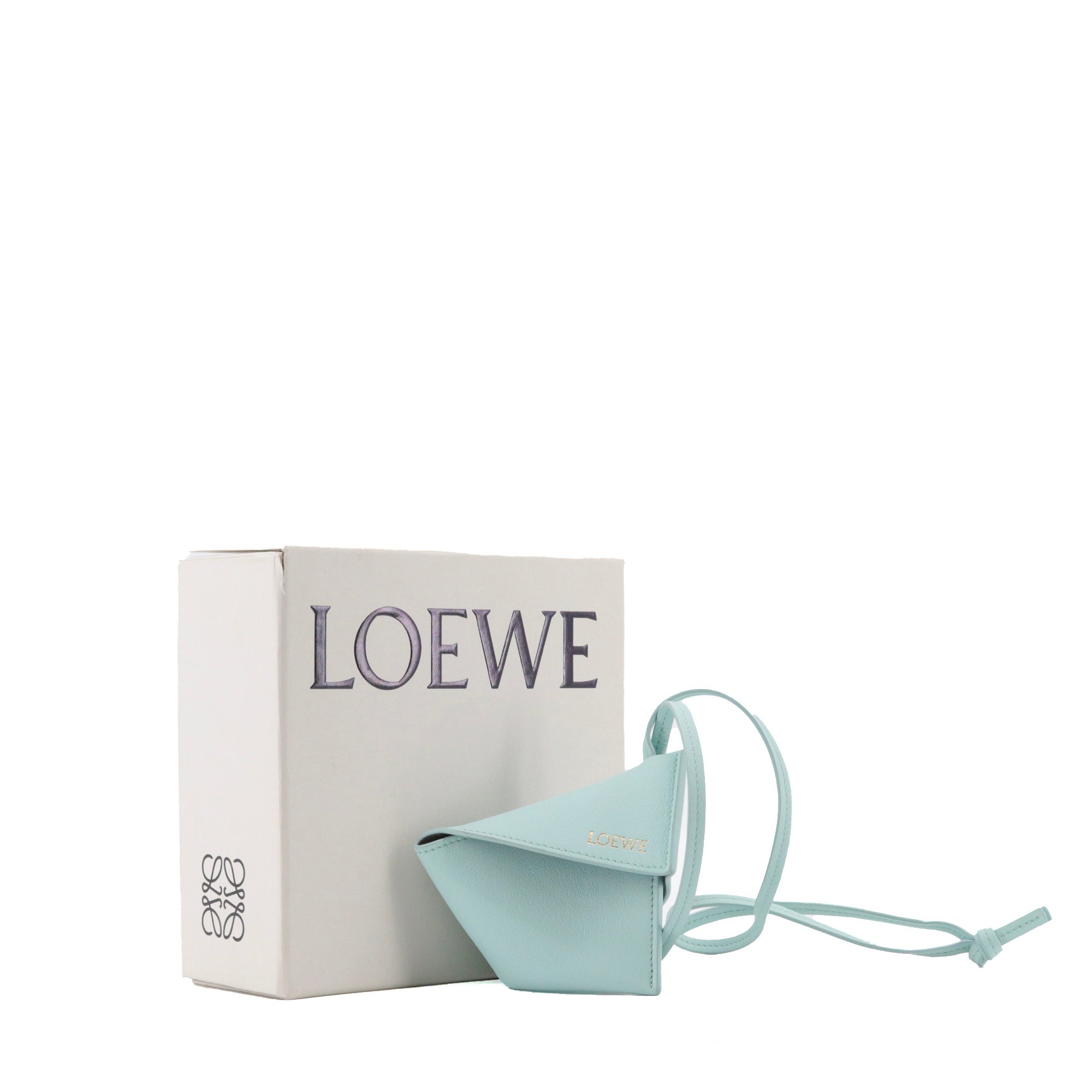 LOEWE - Bijoux de sac Puzzle Loewe en cuir bleu