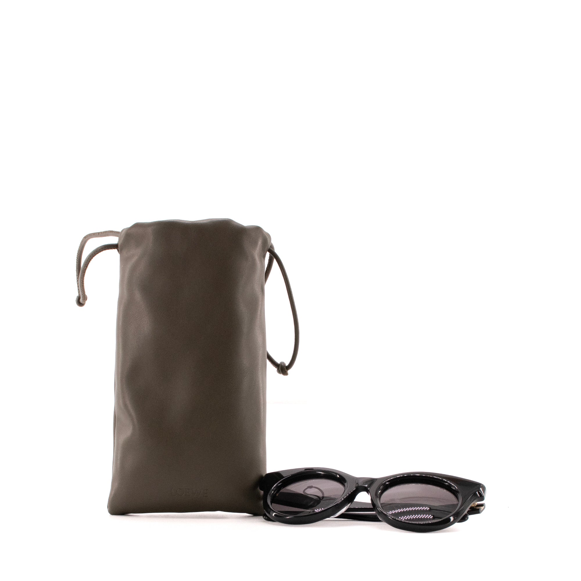 LOEWE - Lunettes de soleil Curvy Loewe en plastique noir
