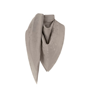 LOUIS VUITTON - Louis Vuitton Monogram Classic Shawl in Taupe Silk and Wool