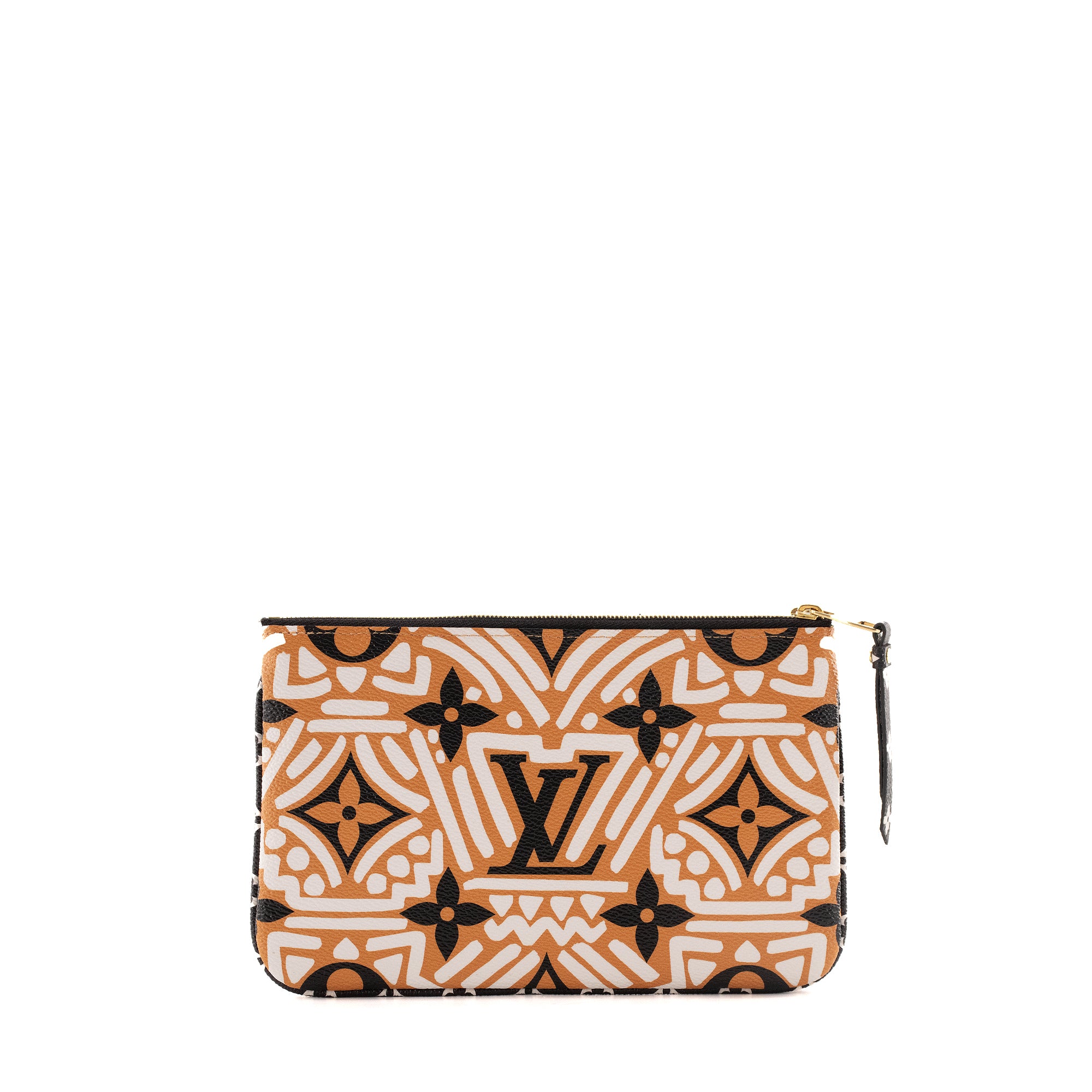 LOUIS VUITTON - Pochette Double Zip Crafty édition limitée Louis Vuitton en toile monogrammée