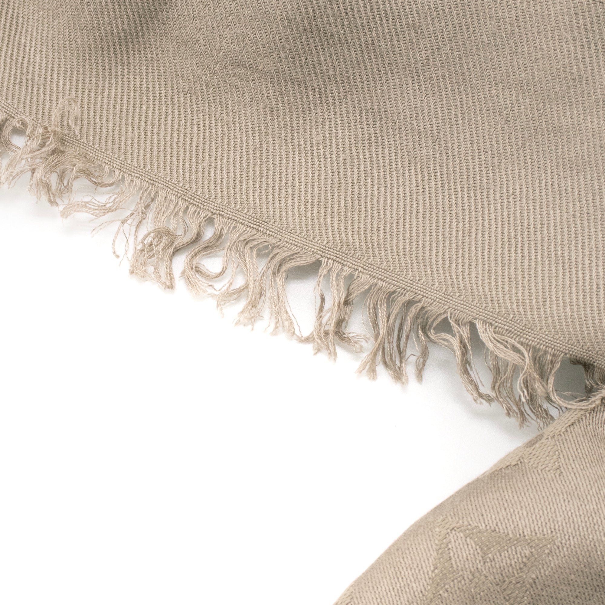 LOUIS VUITTON - Louis Vuitton Monogram Classic Shawl in Taupe Silk and Wool