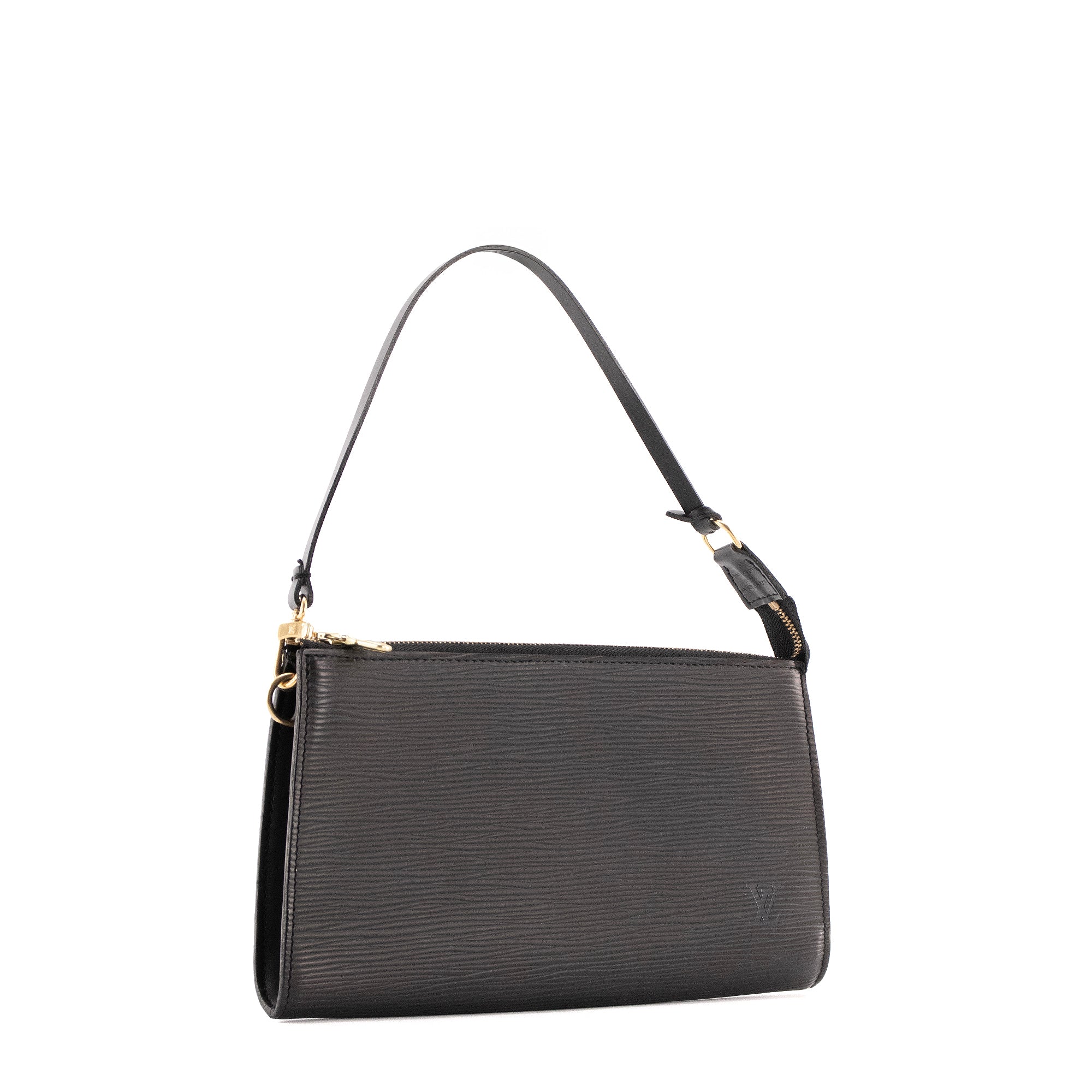 LOUIS VUITTON - Pochette Accessoires Louis Vuitton en cuir épi noir