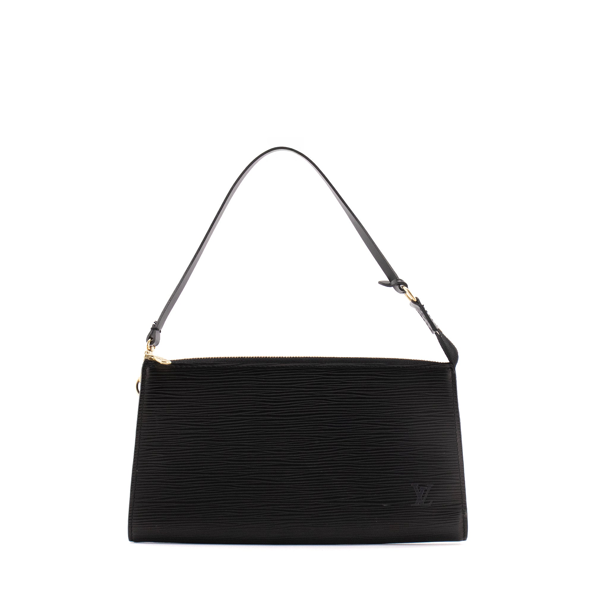 LOUIS VUITTON - Pochette Accessoires Louis Vuitton en cuir épi noir