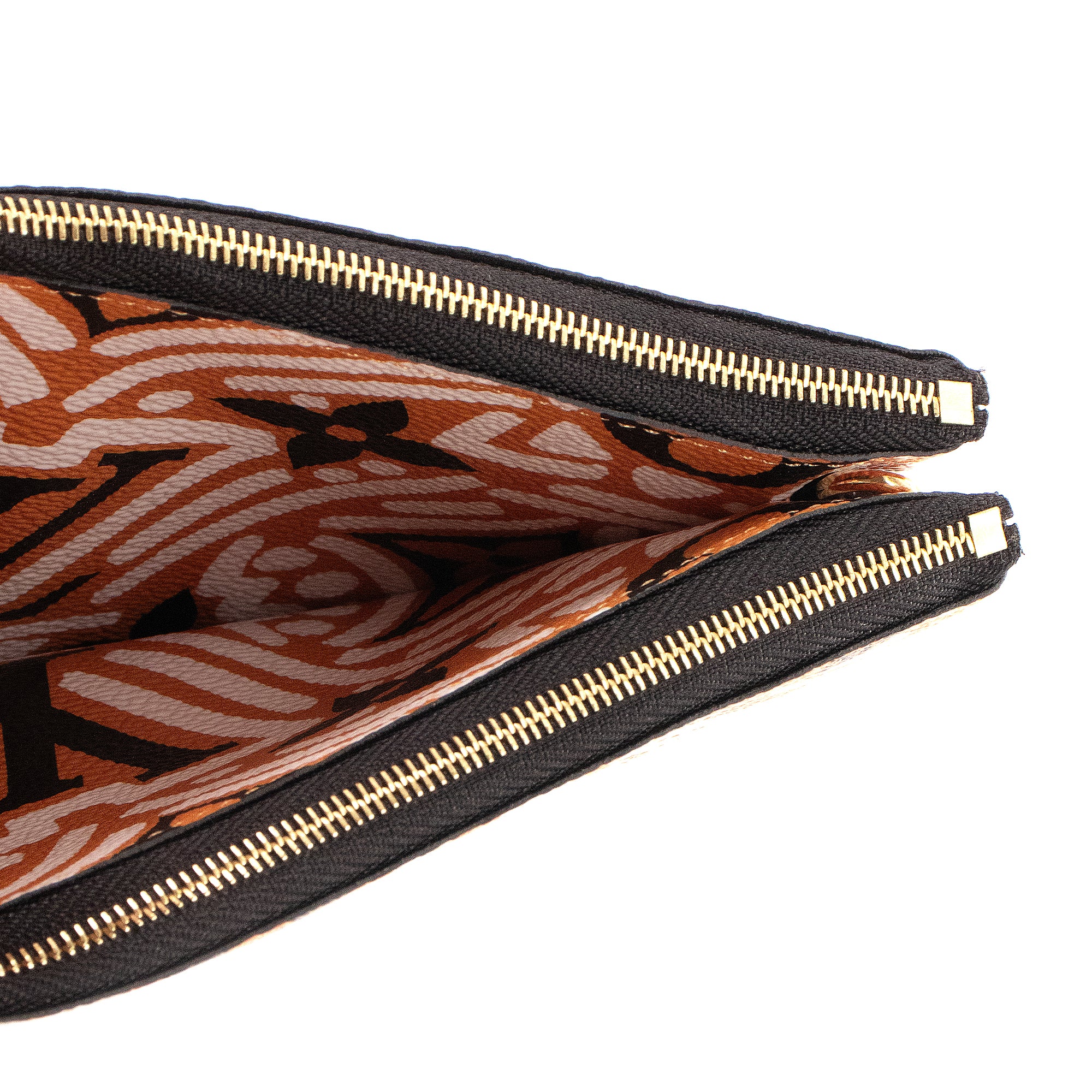 LOUIS VUITTON - Pochette Double Zip Crafty édition limitée Louis Vuitton en toile monogrammée