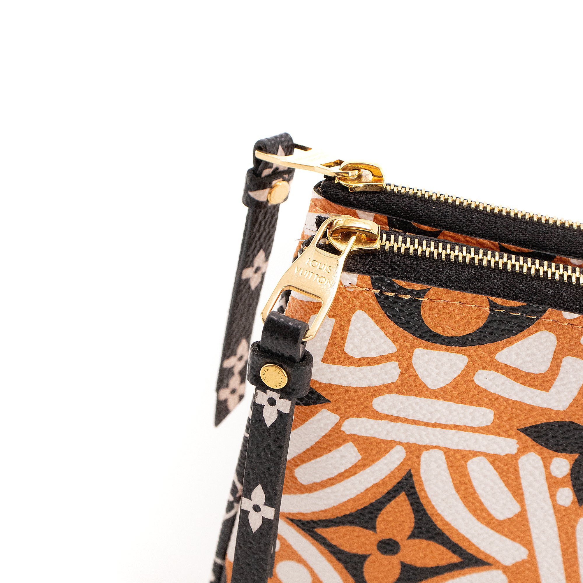 LOUIS VUITTON - Pochette Double Zip Crafty édition limitée Louis Vuitton en toile monogrammée