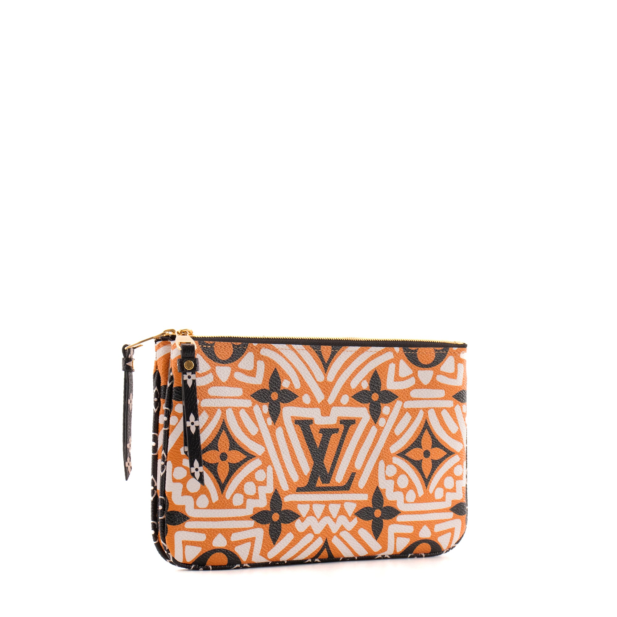 LOUIS VUITTON - Pochette Double Zip Crafty édition limitée Louis Vuitton en toile monogrammée