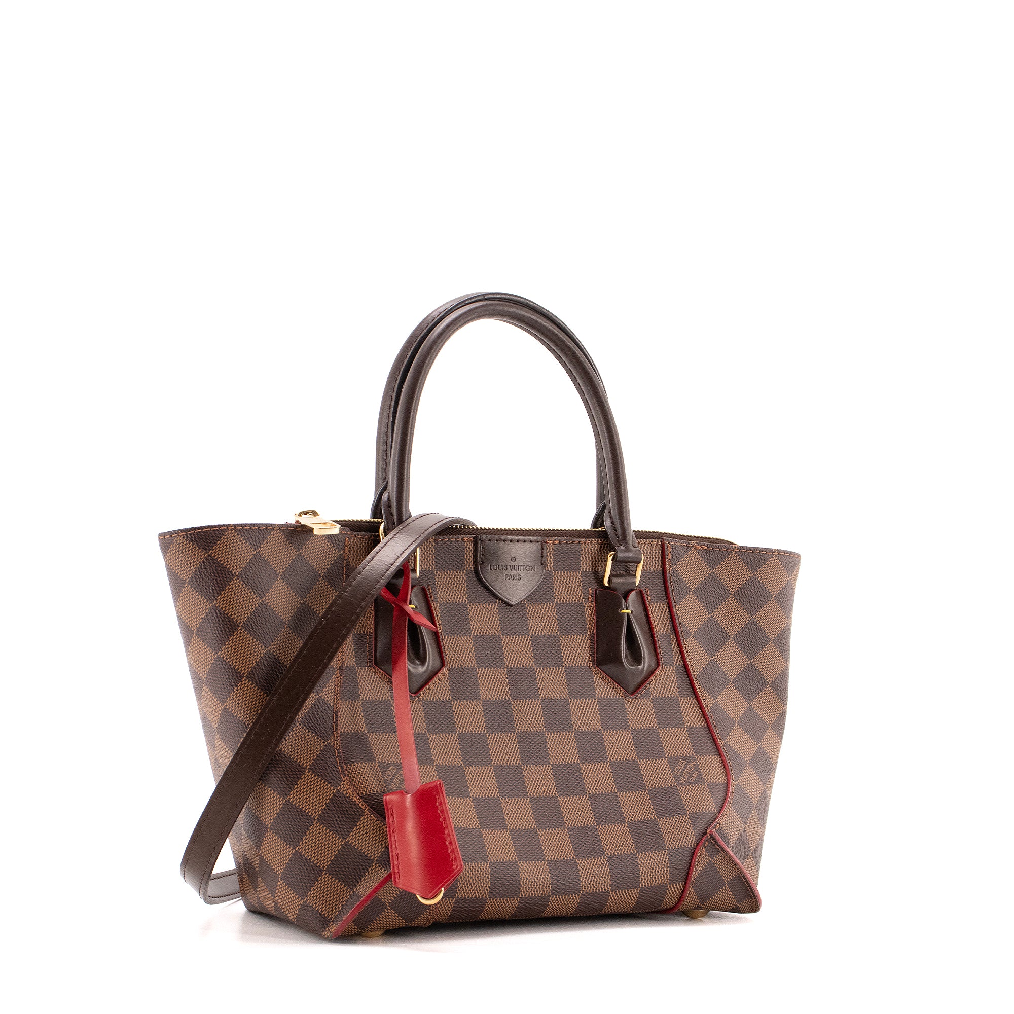 LOUIS VUITTON - Louis Vuitton Caissa Tote PM shoulder bag in Damier Ébène coated canvas