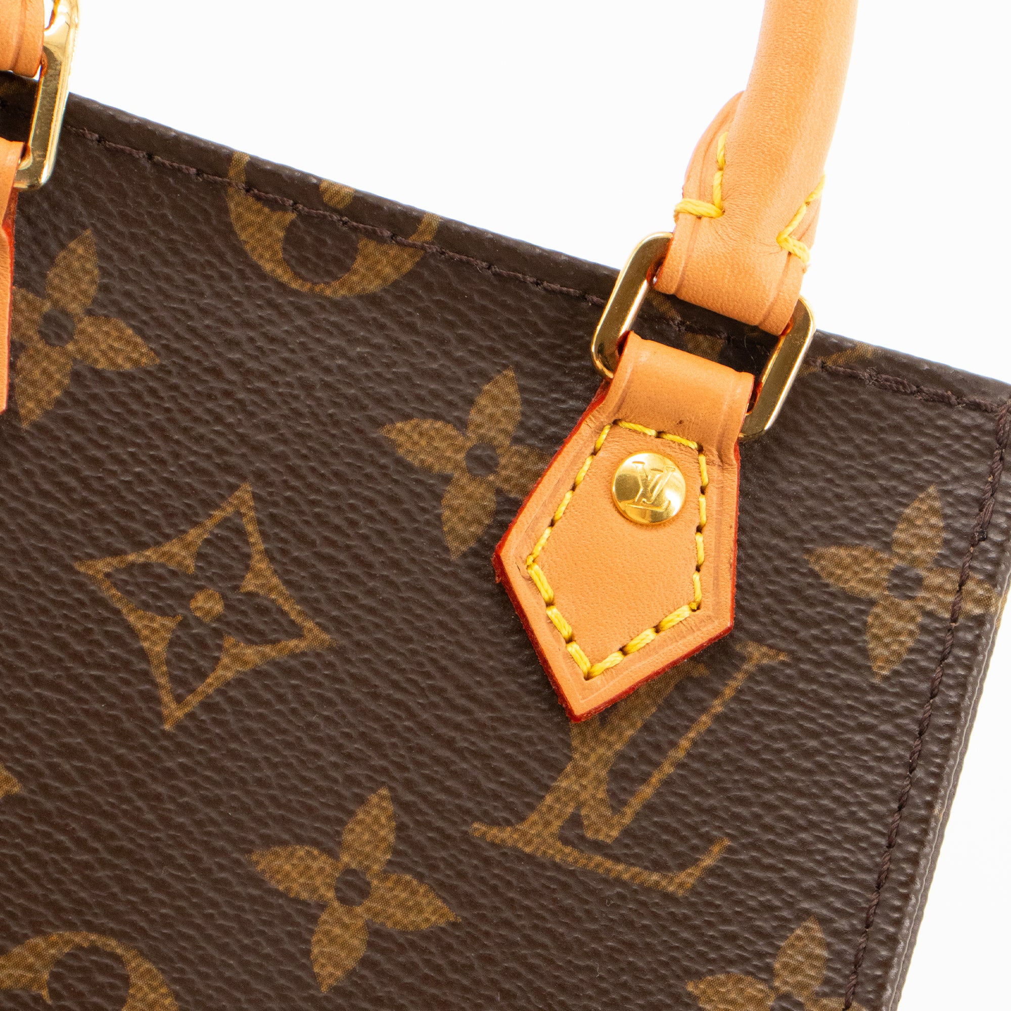 LOUIS VUITTON - Sac à bandoulière Cabas Plat PM Louis Vuitton en toile monogrammée
